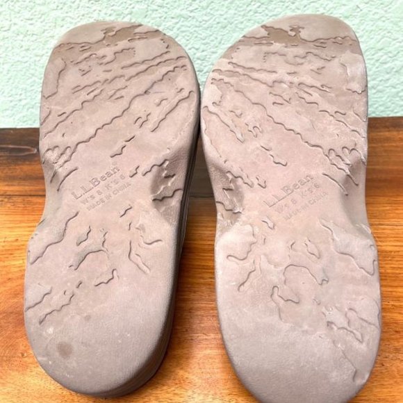 L.L.Bean Rubber Slide Sandals Beige Tan Unisex Women’s 8 Men’s 6 - Picture 4 of 4